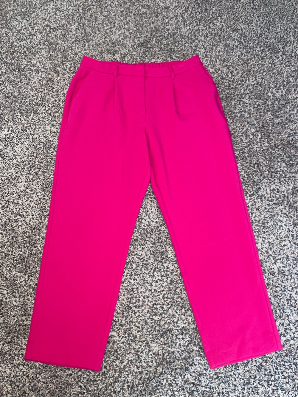 Old Navy Pleated Extra High Rise Taylor Trouser Straight Pants Pink Size XL NWOT - Picture 3 of 9